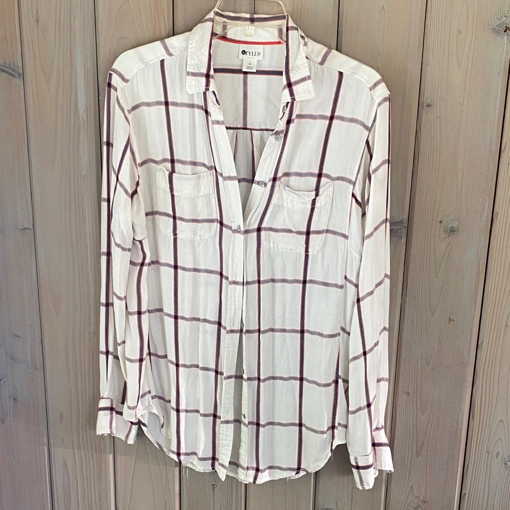 Plaid style button up